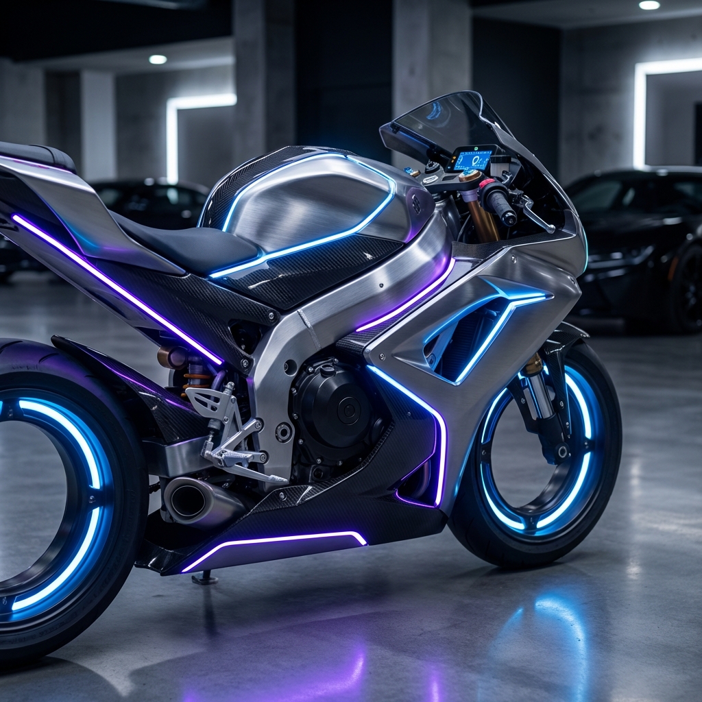 Moto Sportive Futuriste